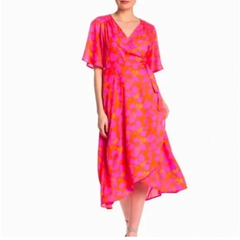 Nordstrom Bobeau Orna midi wrap dress - Picture 3 of 14